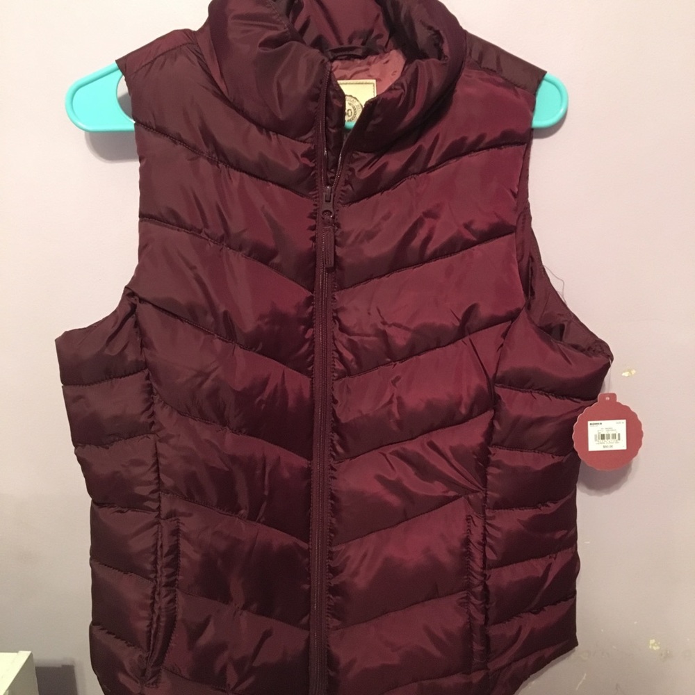 Burgundy vest